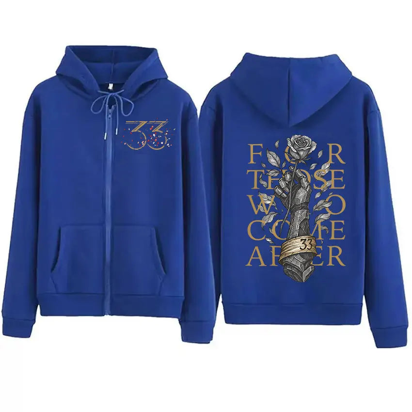 For Those Who Come After Zip Up Hoodie Clair Obscur Expedition 33 Game Fans Men Women Sweatshirt Vintage Oversized Coats Hoodies